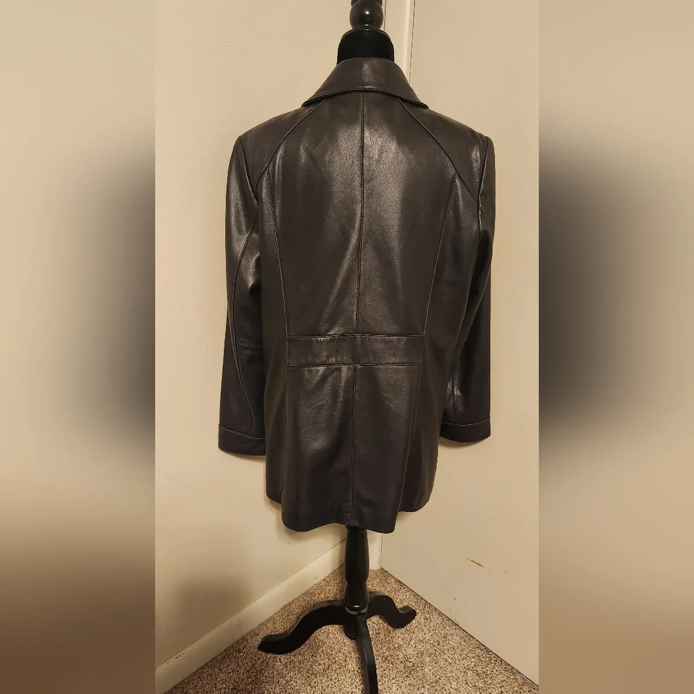 Womens Large Worthington 100% Lambskin Leather Jacket - Picture 2 of 9